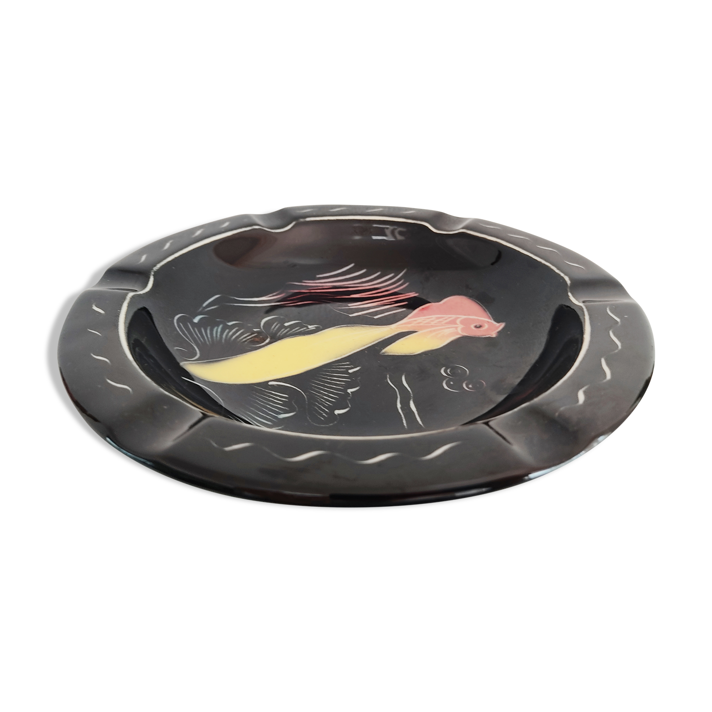 Ceramics of Monaco ashtray decorated with a fish