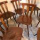 Set of 8 vintage brasserie chairs
