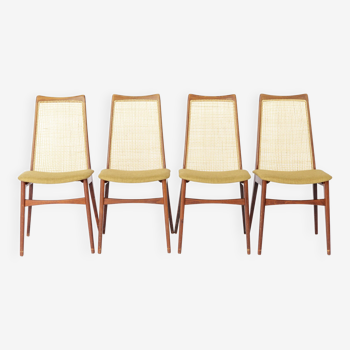Ensemble de 4 chaises de salle à manger années 1960 par Wilhelm Benze GmbH, Allemagne