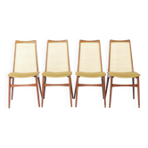 Ensemble de 4 chaises de salle à manger années 1960 par Wilhelm Benze GmbH, Allemagne