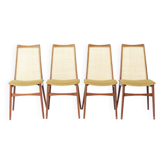 Ensemble de 4 chaises de salle à manger années 1960 par Wilhelm Benze GmbH, Allemagne