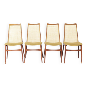 Set 4 Dining Chairs 1960s by Wilhelm Benze GmbH, Germany
