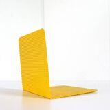 Ensemble de 3 serre-livres en métal - design vintage - jaune