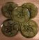 Set of 5 bottle green oyster slushie plates