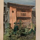 Jean Jacques GRUNENWALD (1911 - 1982) - Watercolor - Mountain House