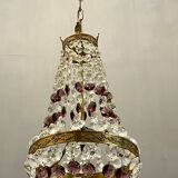 Italian Crystal Basket Chandelier