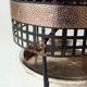 Space Age handmade umbrella stand, made of metal, iron and copper, vintage from the 60s