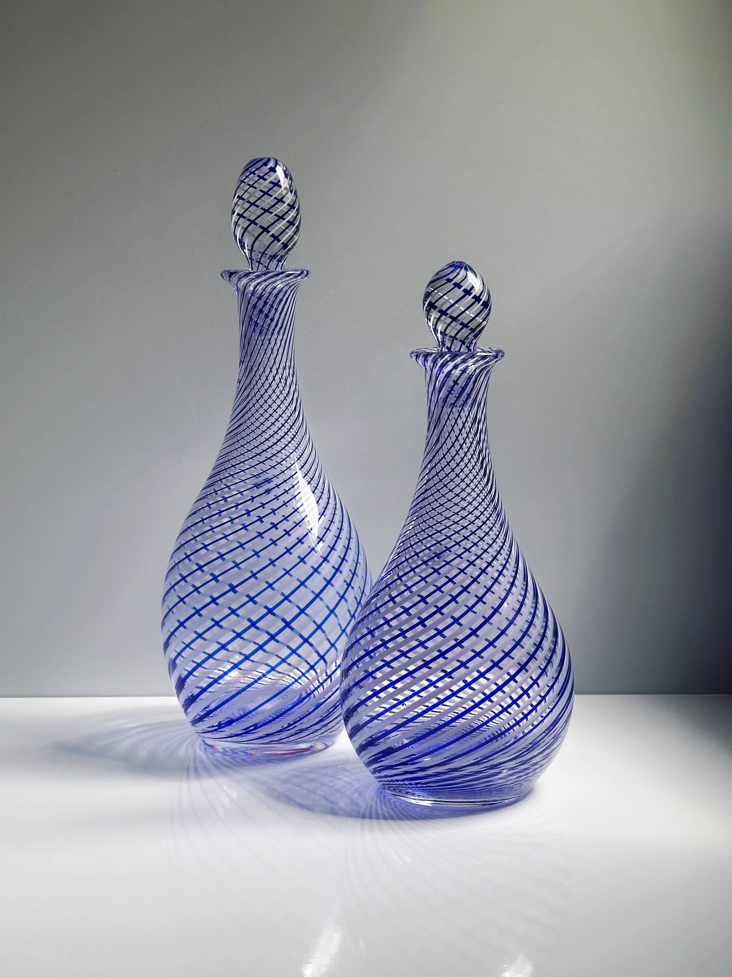 2 crystal glass bottles by Pasabahce
