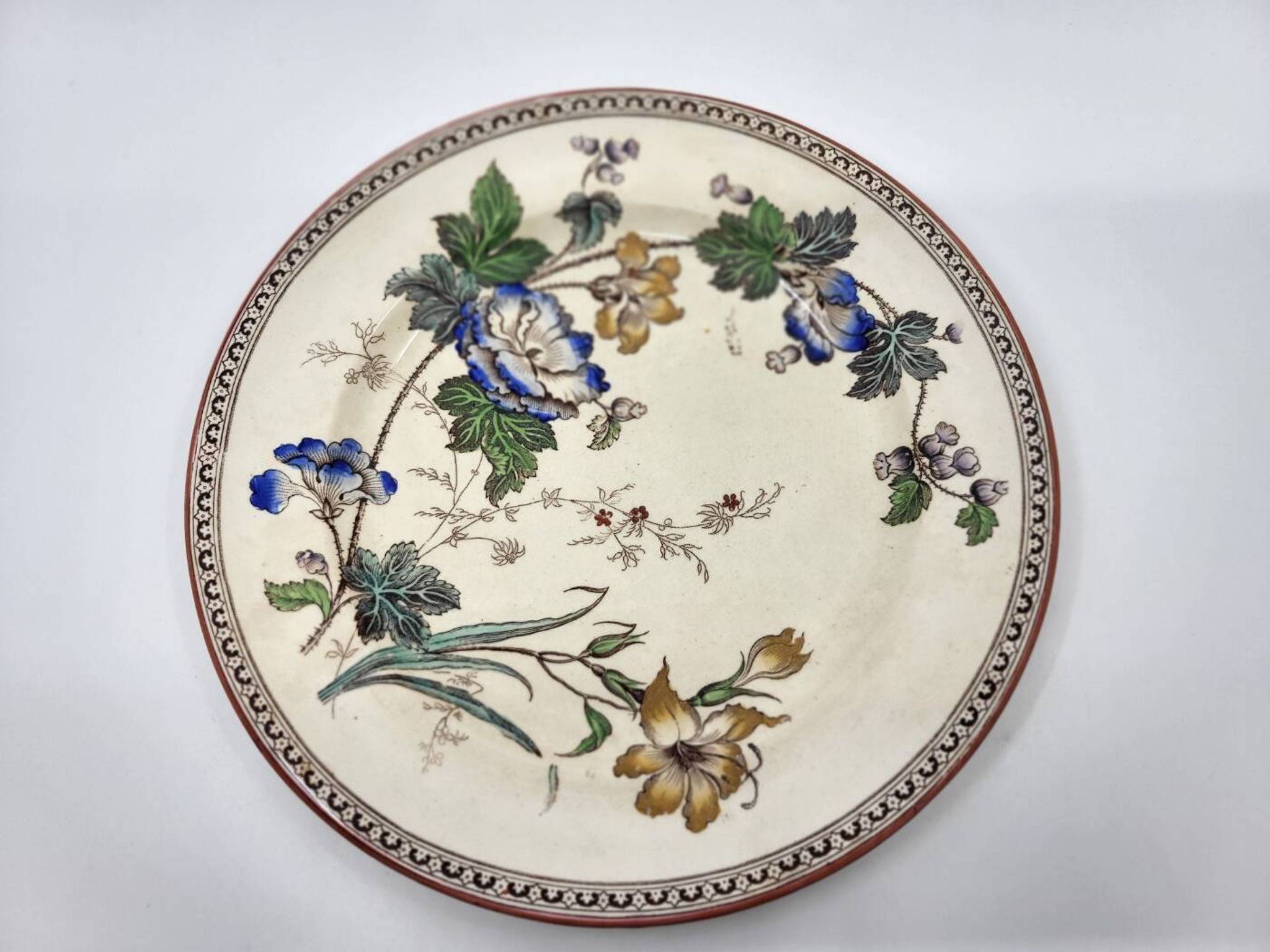 Victorian plate set by Brownfield & Sons model "Texas" England 1880