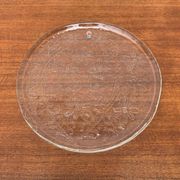 Large Finnish glass plate from the mid-century by Humppila.