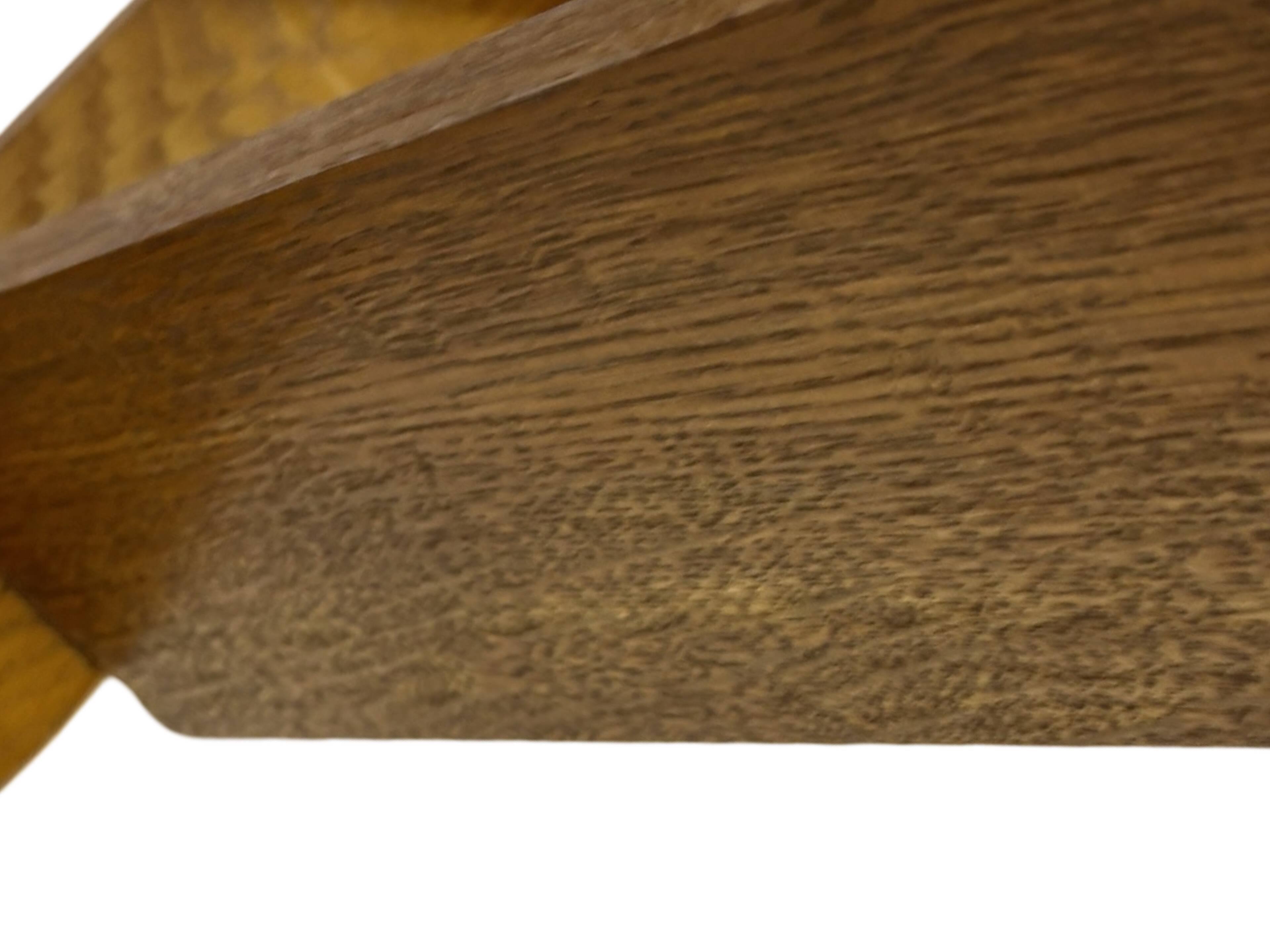 Vintage solid wooden wall rack with 3 shelves 70s oak rack