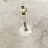 White marble and bronze ashtray on foot, 1960