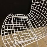 8 Vintage Harry Bertoia Wire Mesh Chairs White Lacquered Knoll