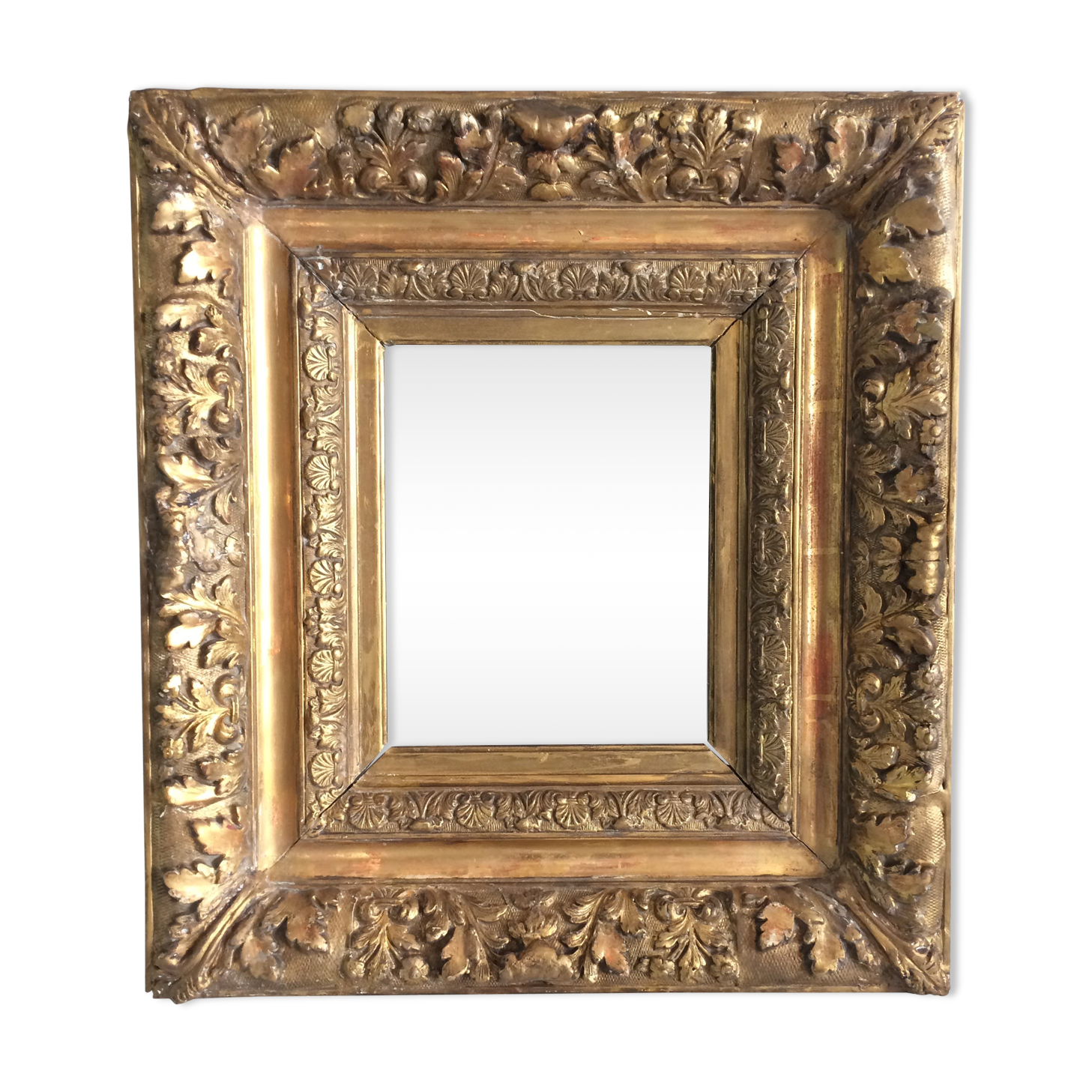 Frame Wood&Stuc/Gilding Gold gold leaves/Decors leaves Oak/XIXth