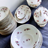 Antique table service in Limoges porcelain by F. Legrand, period A.