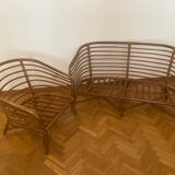 Bamboo sofa and armchair set