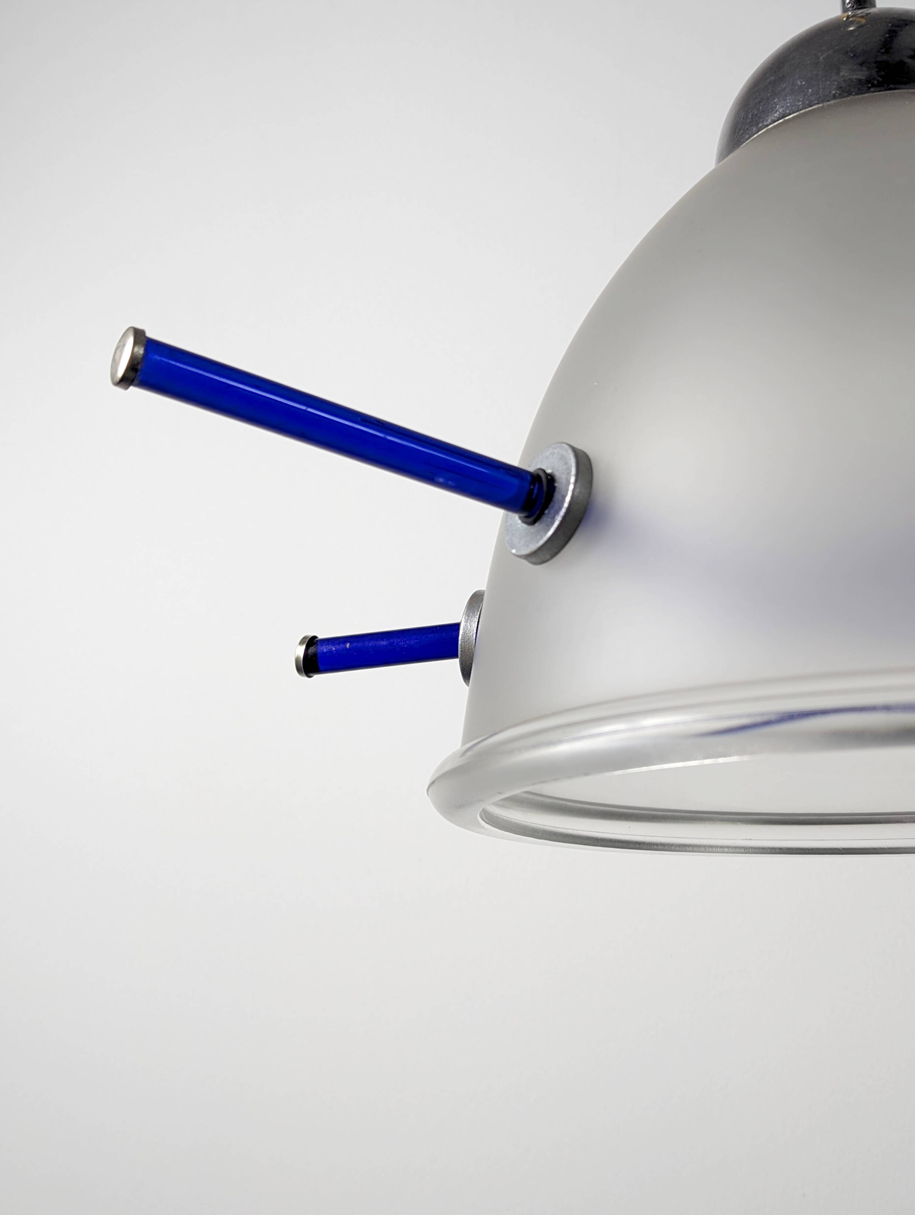 Italian designer pendant lamp with murano glass
