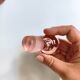 Vintage pink glass bottle