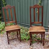 Paire de chaises en chêne