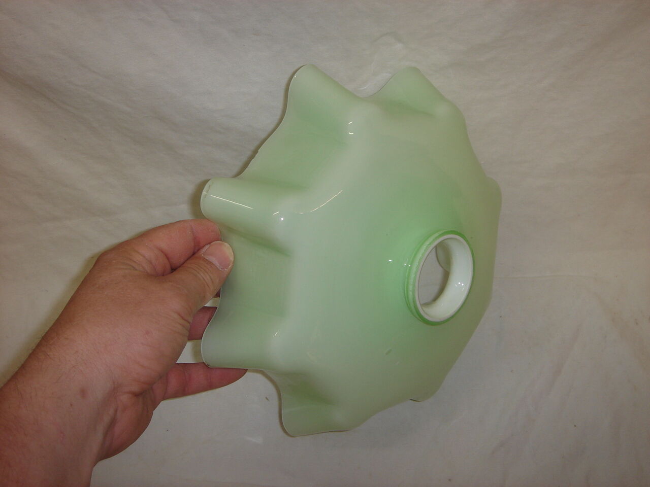 Green opaline lampshade