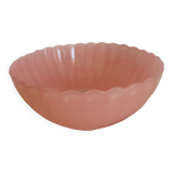 Fluted glass bowl vintage flower pink huilor dulciné