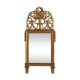 Miroir en bois doré Louis XVI époque XIXème 72x152cm