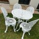 Old white rock garden furniture