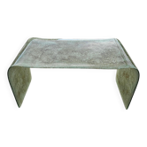 Table basse en verre, style Fontana Arte années 1970