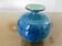 Ball vase, Mdina, Malta, signed, in blue blown glass, year 1983