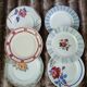 6 mismatched antique dinner plates