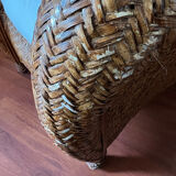 Rattan sofa and armchair