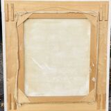 Art Deco canvas on framed chassis signed th