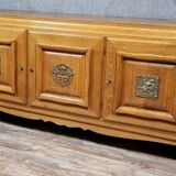 Art Deco period sideboard in blond oak circa 1940