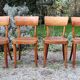 4 chaises bistrot suisses Horgen type années 50