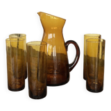 Smoked glass orangeade set