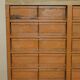 Industrial metal chest of drawers with 30 drawers.