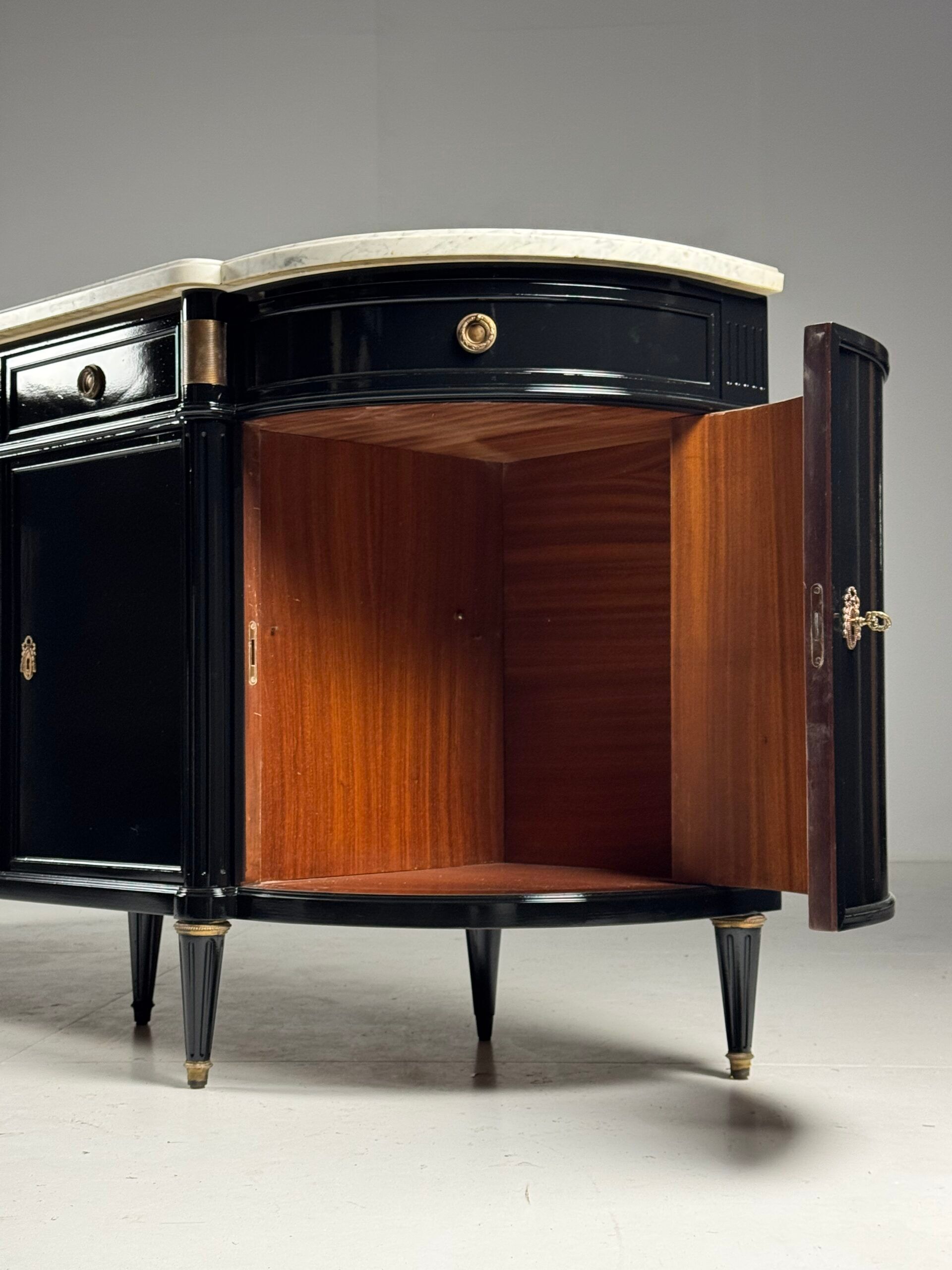Black Louis XVI style sideboard