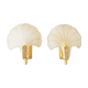 Pair of glass shell appliques