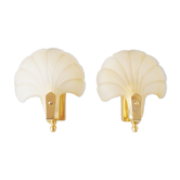Pair of glass shell appliques