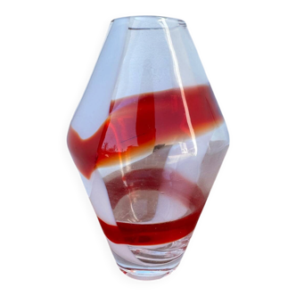 Petit vase Guzzini verre soufflé