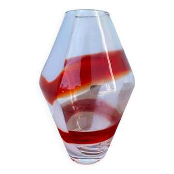 Petit vase Guzzini verre soufflé
