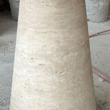 Cream travertine round dining table