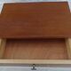 Vintage bedside table with 1 drawer and 1 niche, brass feet - very good condition.