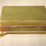 Onyx and gold metal box
