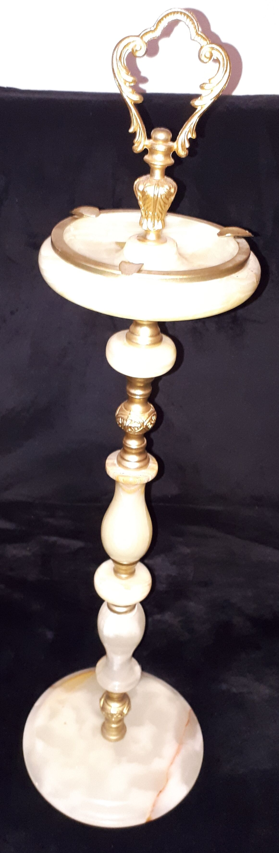Onyx standing ashtray, 60s