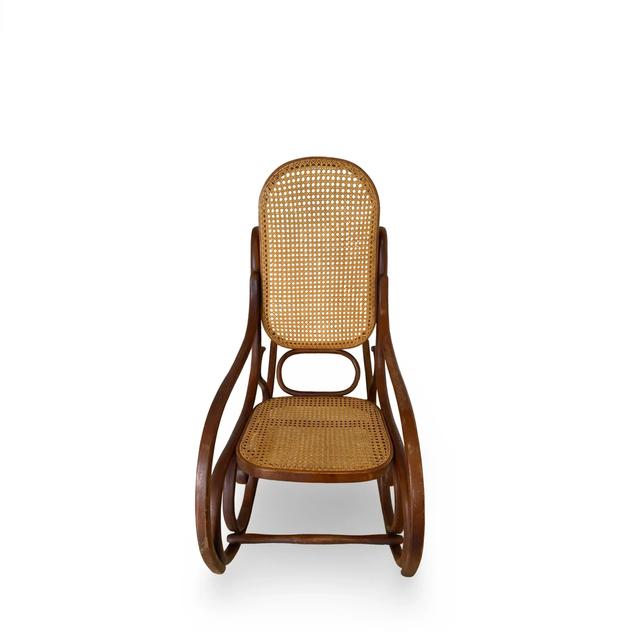 Vintage Bentwood Rocking Chair in the Thonet Tradition, by FMG, 1940s/