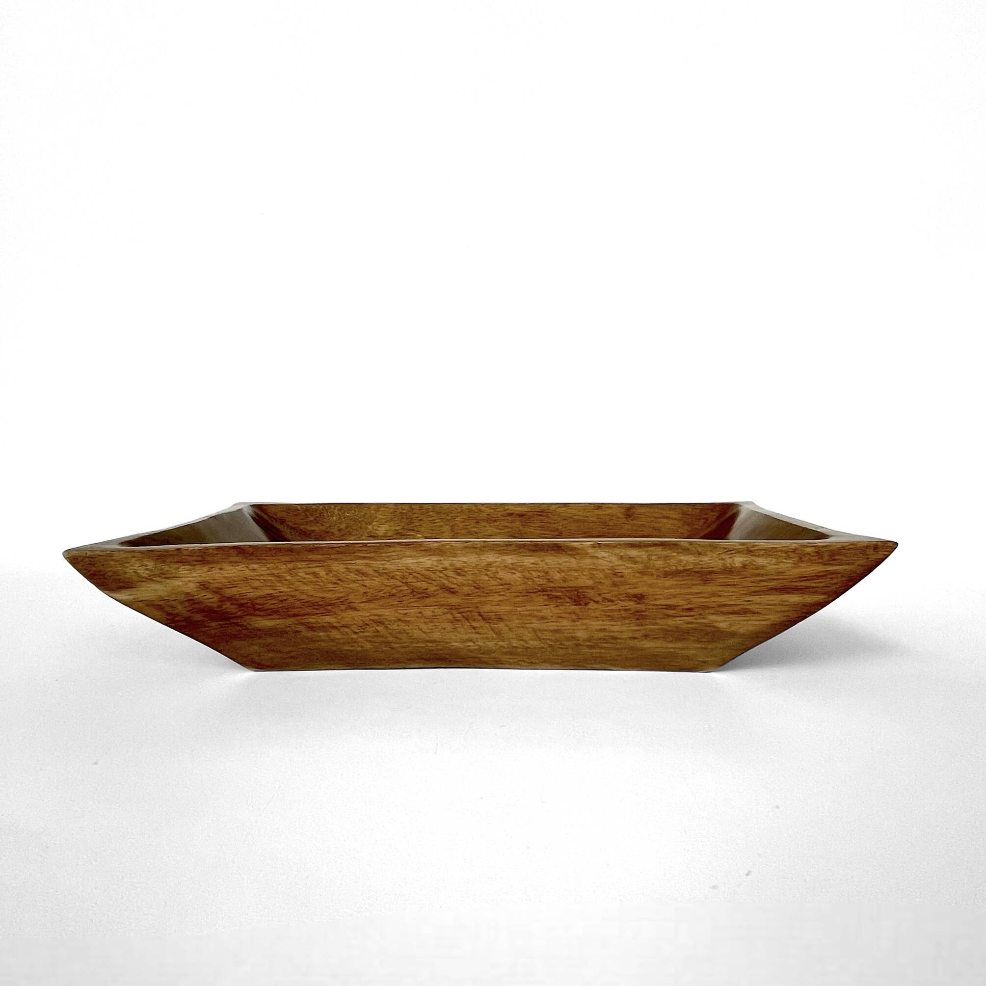 Large vintage solid wood bowl