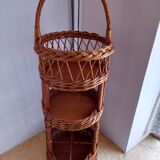 Vintage rattan bar service