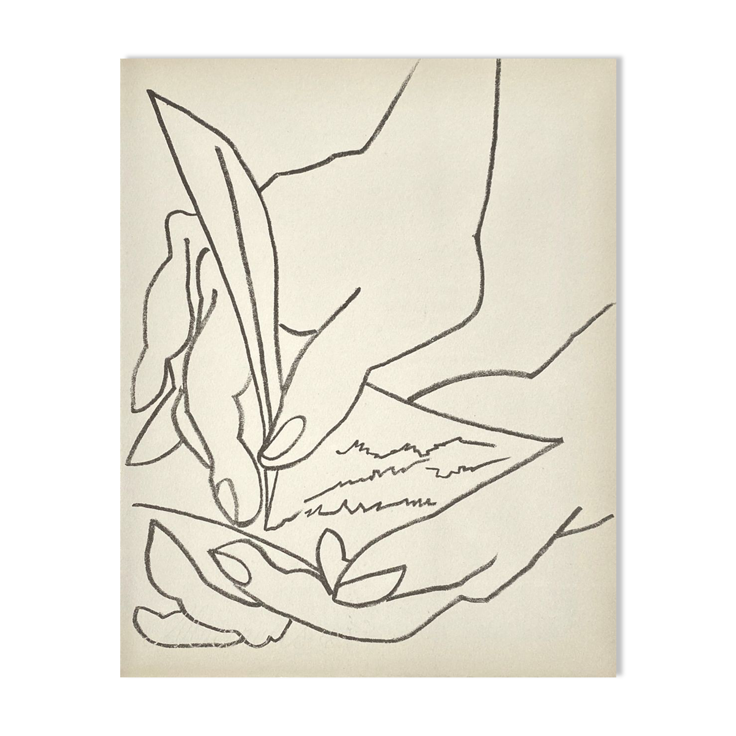 Françoise gilot pages d'amour lithograph 1951