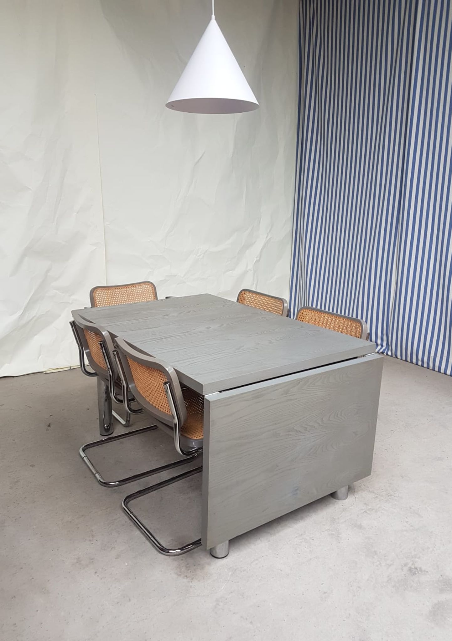 6 Vintage late mid century Marcel Breuer cesca  chairs & a dining table by habitat